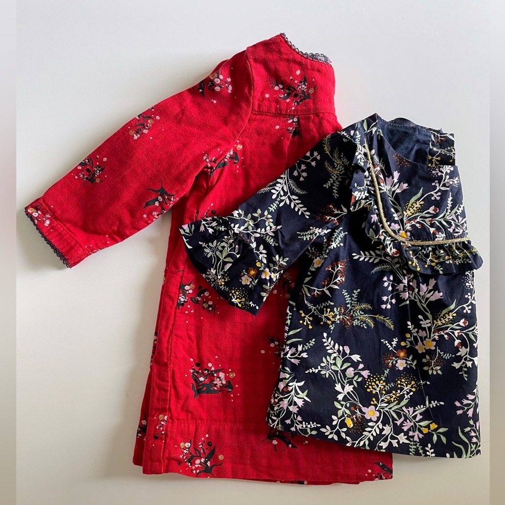 3-6 MOS GIRL BUNDLE: blouse, dress (Petit Bateau, Janie & Jack)